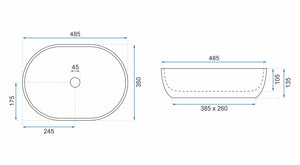 Lavabo Da Appoggio Rea Lara Grey