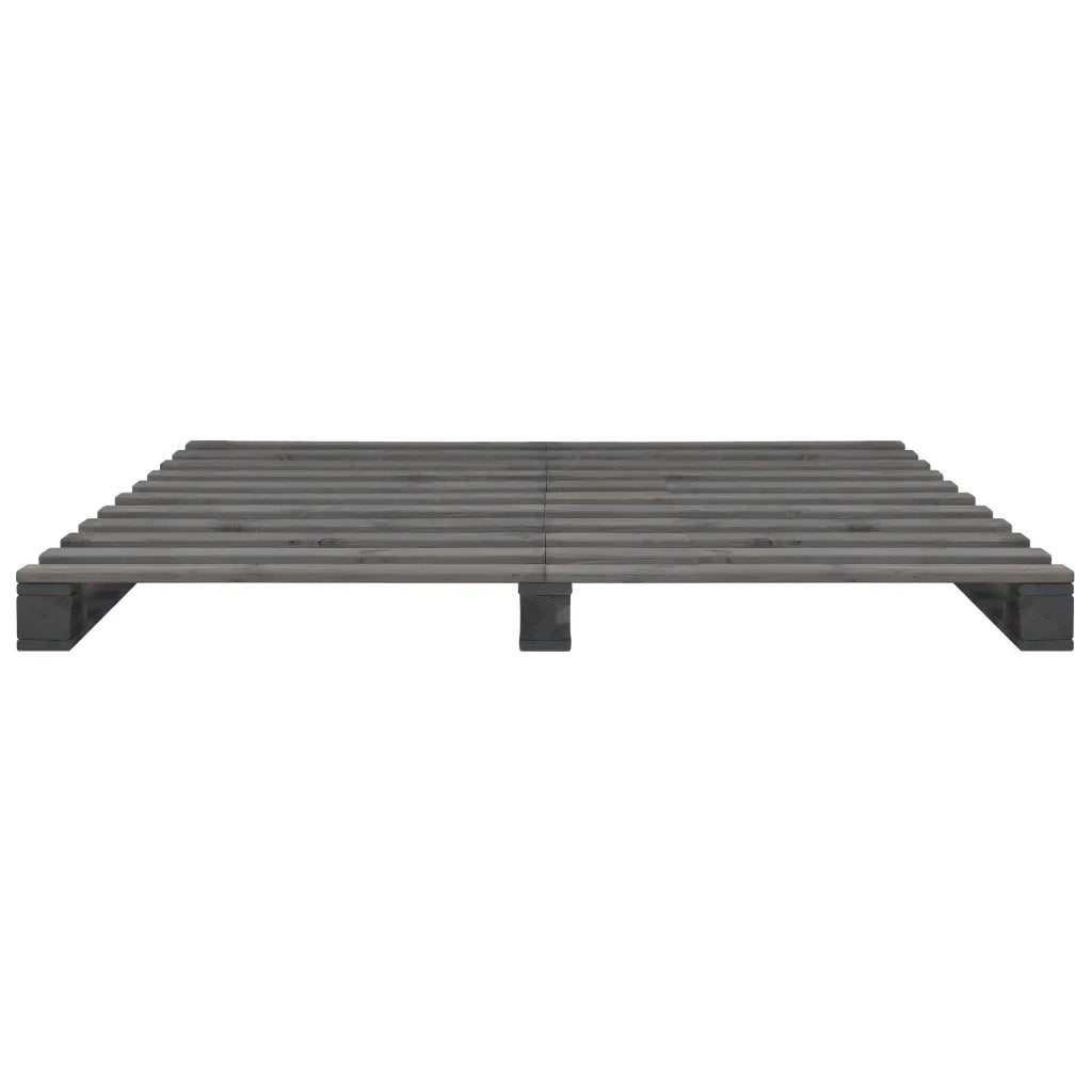 Giroletto in Pallet Grigio Legno Massello di Pino 140x200 cm cod mxl 49724