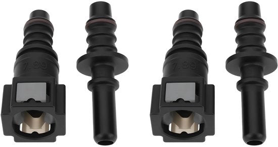 Kit di connettori di rifornimento rapido - 2 set - 7,89 mm-ID8 - Connettori femmina/maschio - Materiale plastico resistente - Installazione semplice - Connettore di rifornimento