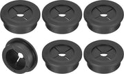 Cavo a vite 30mm - 6 pezzi - Gomma - Cavo a vite flessibile - Organizzatore cavi - Nero - Materiale duraturo