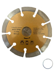 DISCO DIAMANTATO 115 MM TAGLIO MARMO CEMENTO MATTONI PIETRA SEGA CIRCOLARE 10091