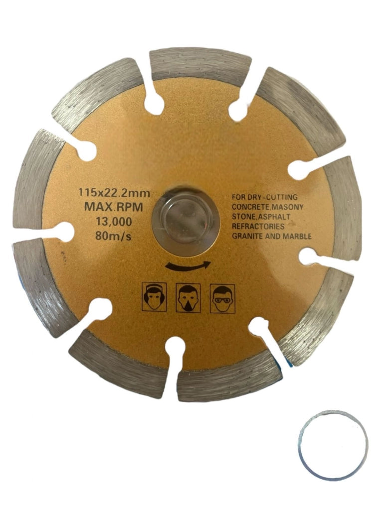 DISCO DIAMANTATO 115 MM TAGLIO MARMO CEMENTO MATTONI PIETRA SEGA CIRCOLARE 10091