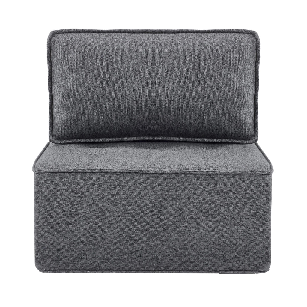 Divano modulare compatto per piccoli spazi con comfort morbido e facile da spostare in legno multistrato grigio scuro