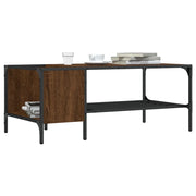 Tavolino Salotto Ripiano Rovere Marrone 100x51x40cm Multistratocod mxl 134198
