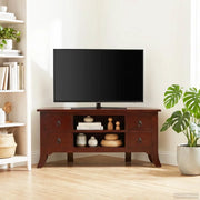 Mobile TV Marrone 100 x 40,5 x 46 cm Legno di Mogano Massello
