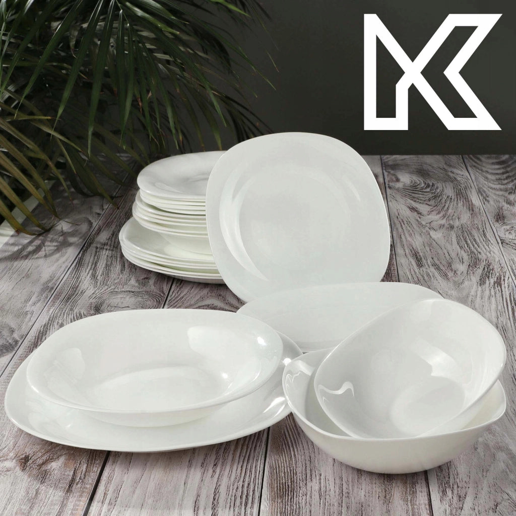 Set di 3 piatti da dessert KADAX da 21,5 cm, colore bianco.