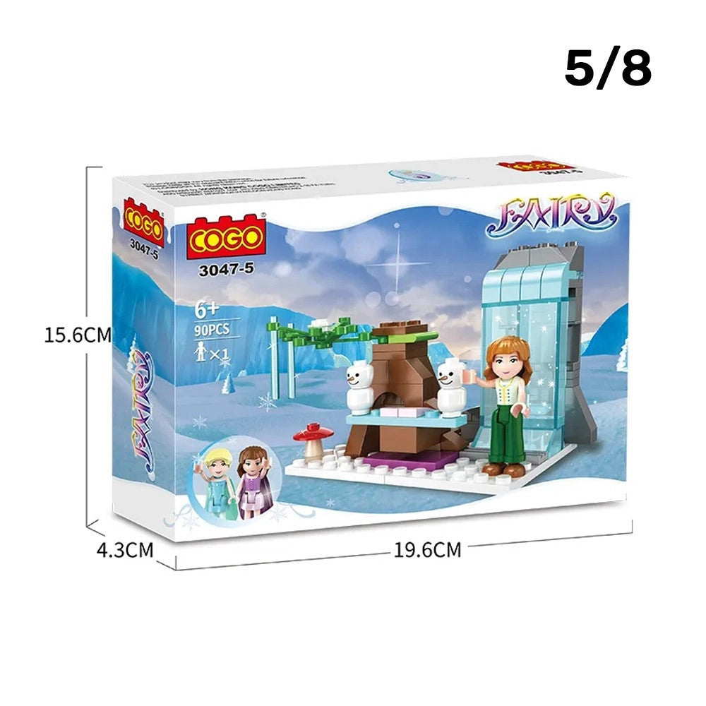 Trade Shop - Blocks Dream Castle Costruzioni Per Bambini Diy Castello Frozen 8 Set Assortiti -