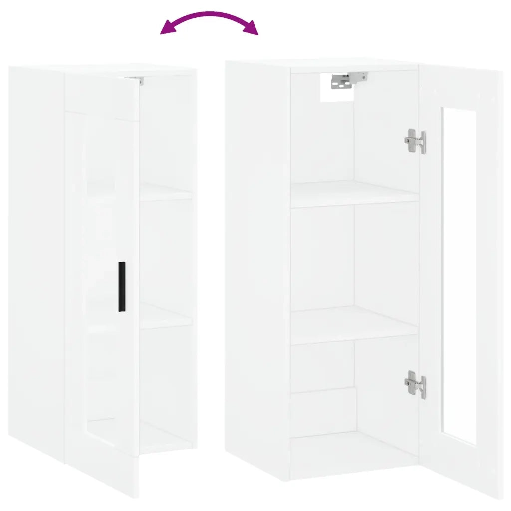 Armadietto a Muro | Mobile a Parete Bianco 34,5x34x90 cm