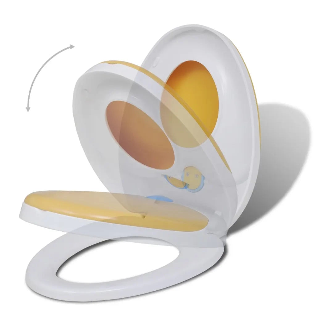 Copriwater a Chiusura Ammortizzata 2 pz Plastica Bianco e Giallo CFW8562587