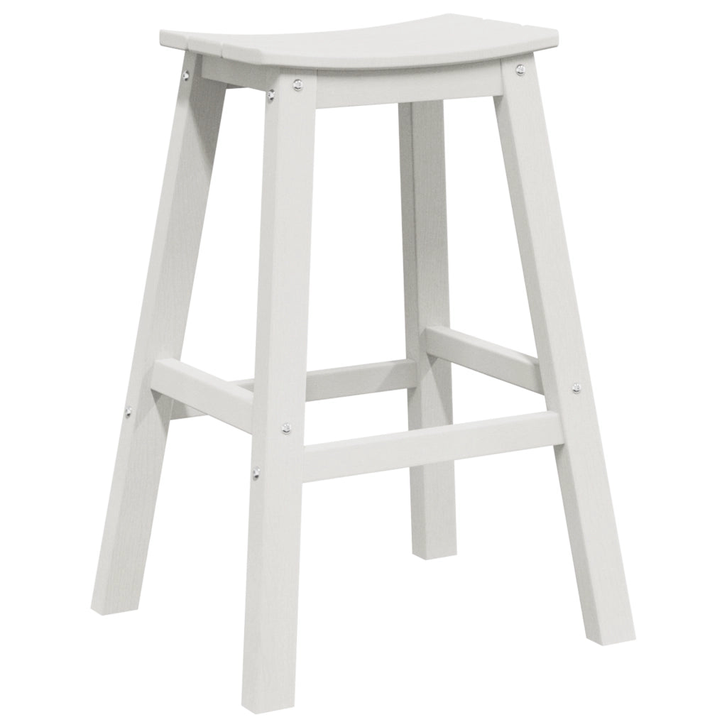 Sgabelli Bar 2 pz Bianco HDPE