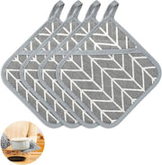 Pannenlappen in cotone resistente al calore, 4 pezzi 17 x 17 cm per cucina e forno - Nero