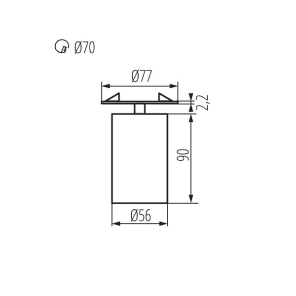 Faretto Kanlux CHIRO 29311 nero GU10 orientabile dimmerabile