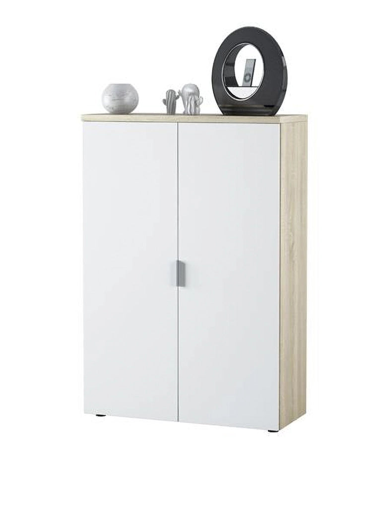 Dionisio, Armadio Multiuso 2 Ante 2 Ripiani, 80x119h cm Marrone Rovere