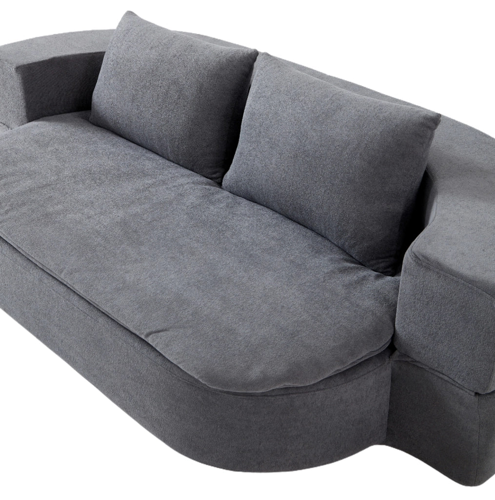 Divano letto pieghevole 3 in 1 grigio chiaro con coperta