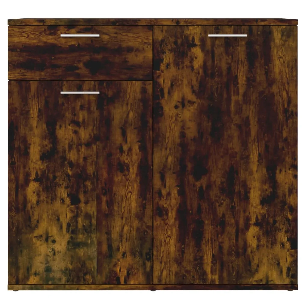 Credenza Rovere Fumo 80x36x75 cm in Legno Multistrato 815489