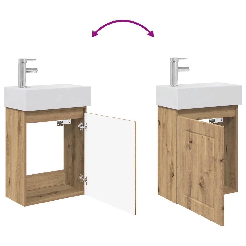 Mobile bagno con rubinetto Rovere Artigianale 889490