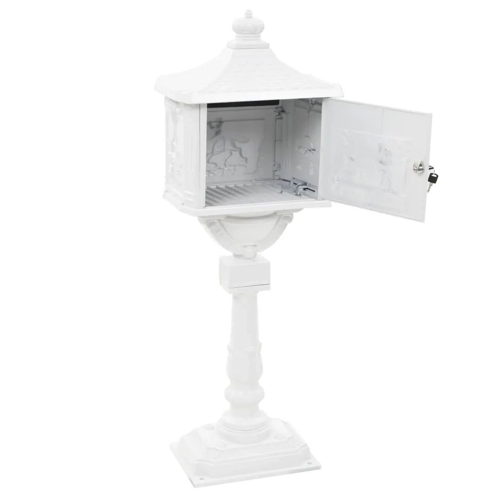 Cassetta della Posta in Alluminio Inossidabile Vintage Bianca CFW7023595