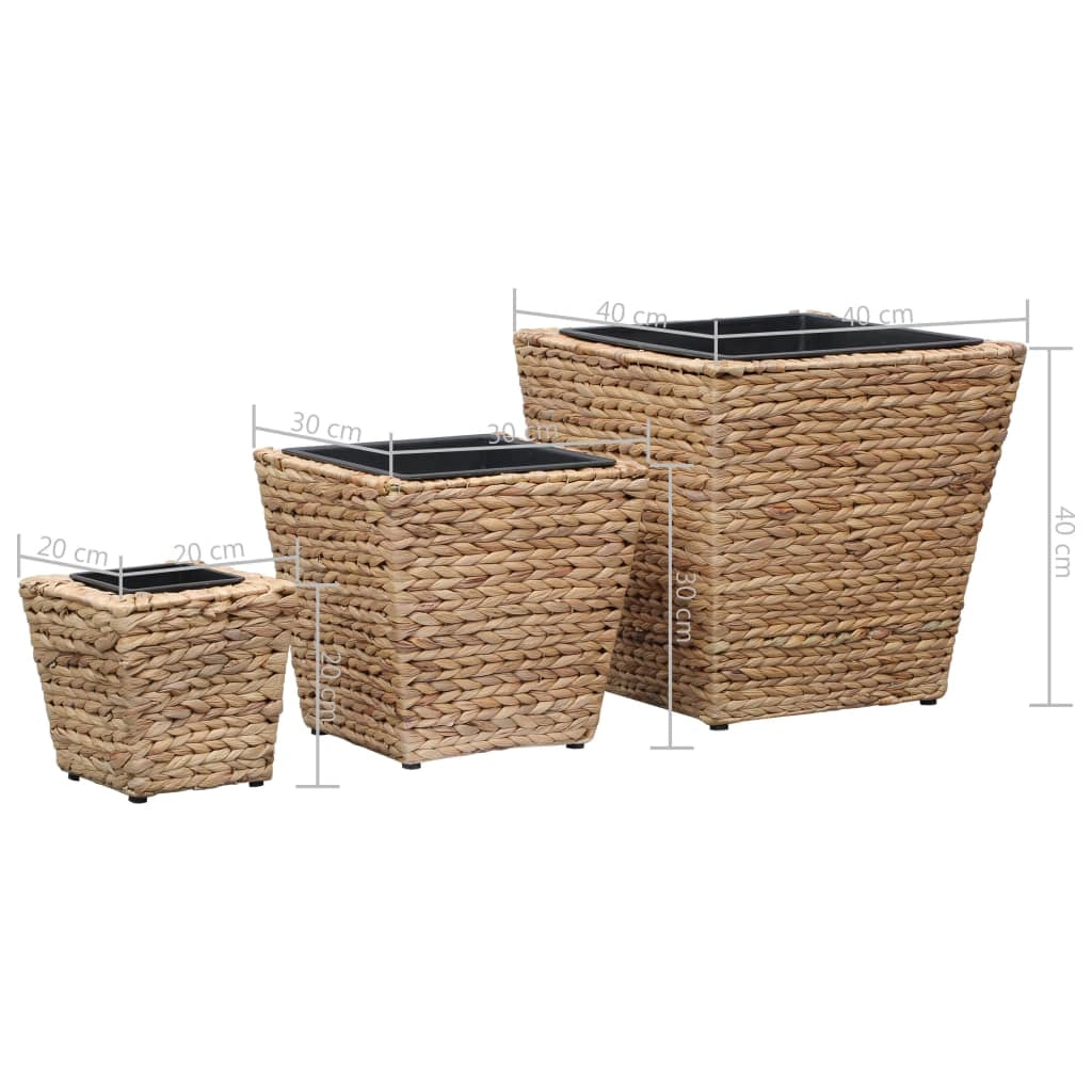 Fioriera rialzata per piante fiori e giardino 3 pezzi giacinto d'acqua 02_0001339
