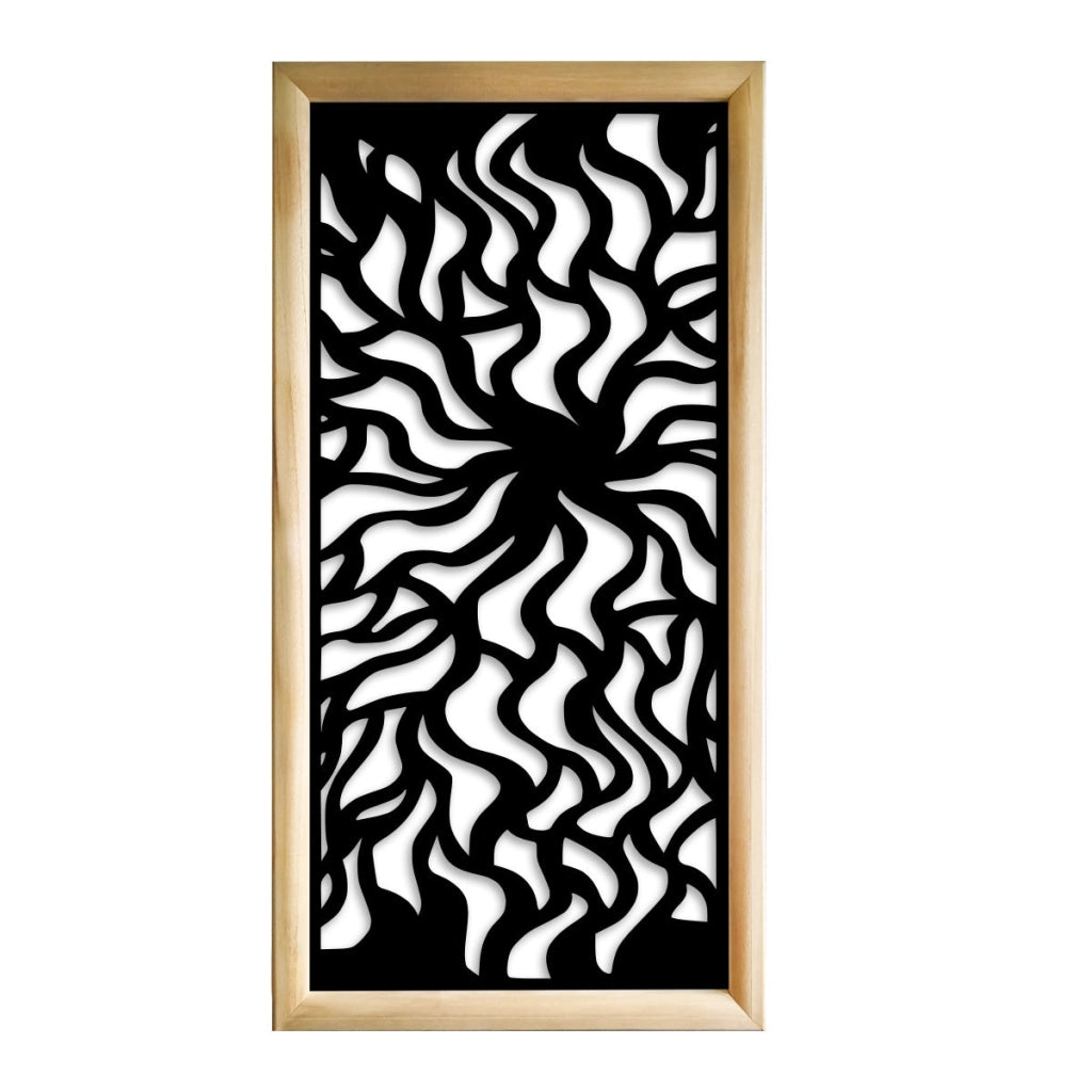 SPLASH - Moduli Decorativi in Legno e PVC Colore: nero, Misura: 73x148 cm