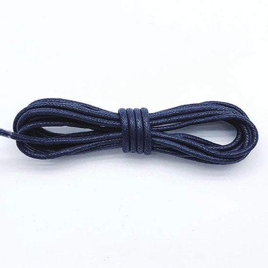 2 paia di cavi in cotone di 100 cm con finitura - Cavi in cotone rotondi di 2,5 mm - Cavi in cotone robusti - Cavi in cotone duraturi - Cavi per stivali - Cavi in pelle impermeabili - Cavi per scarpe e stivali