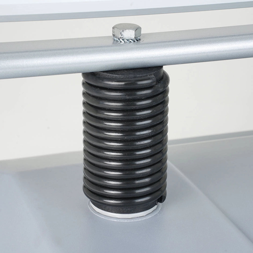 Espositore Pubblicitario Bifacciale con Ruote 100x140 cm in Alluminio da Esterno Antivento Silver