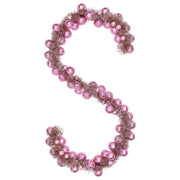 Ghirlanda di Palline di Natale-Decorazioni natalizie Rosa 186 cm Polistirolo