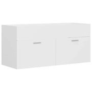 Mobile Lavabo-Armadietto da bagno Bianco 100x38,5x46 cm in Legno Multistrato