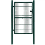 Cancello per Recinzione in Acciaio 106x248 cm Verde cod mxl 48919