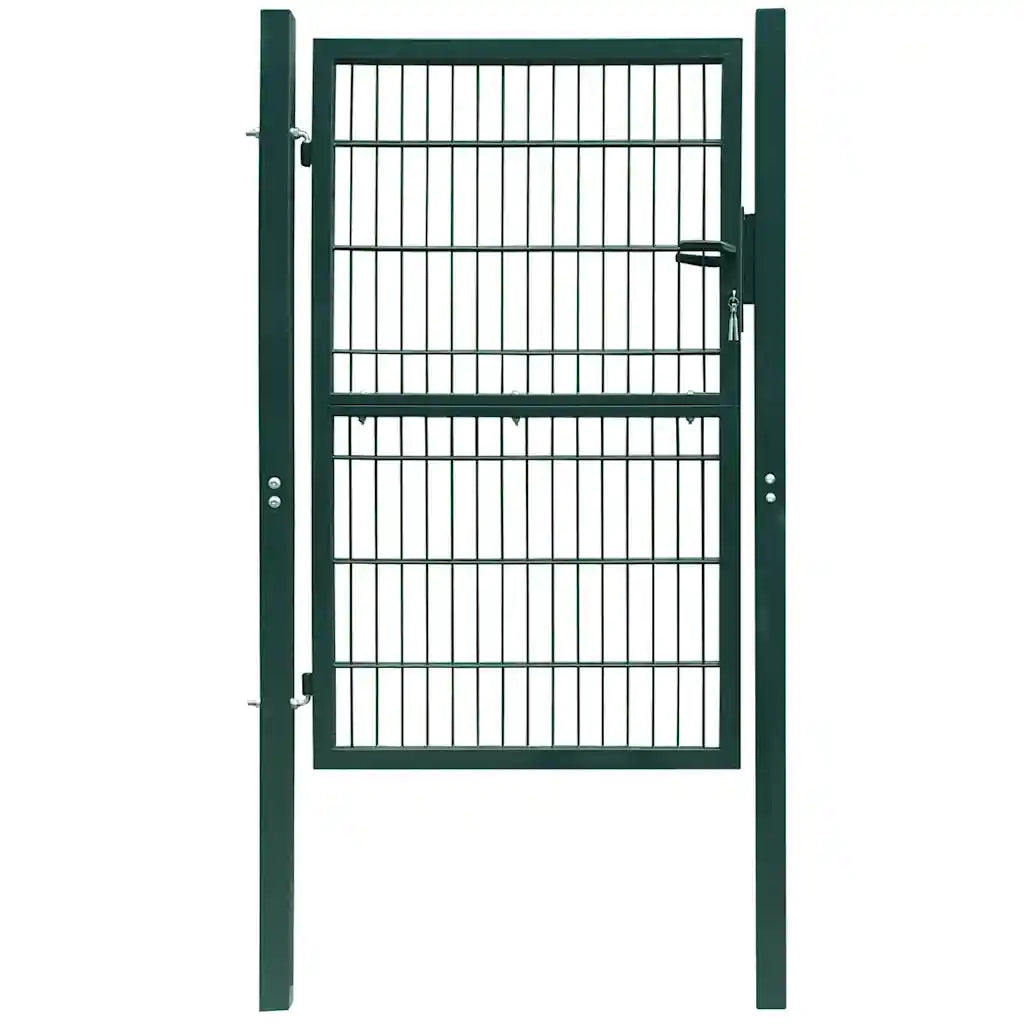 Cancello per Recinzione in Acciaio 106x248 cm Verde cod mxl 48919