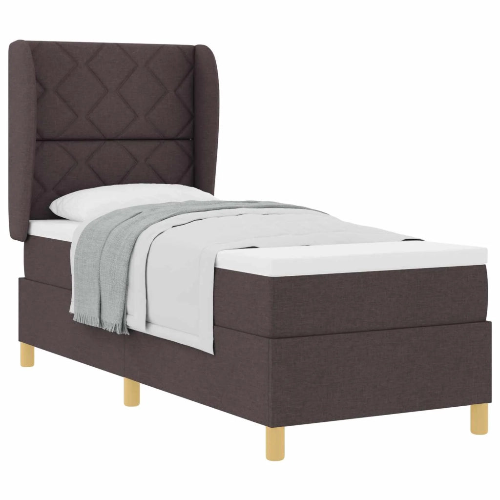 Letto con molle e materasso Grigio Scuro 90x190 cm Tessuto 3340784
