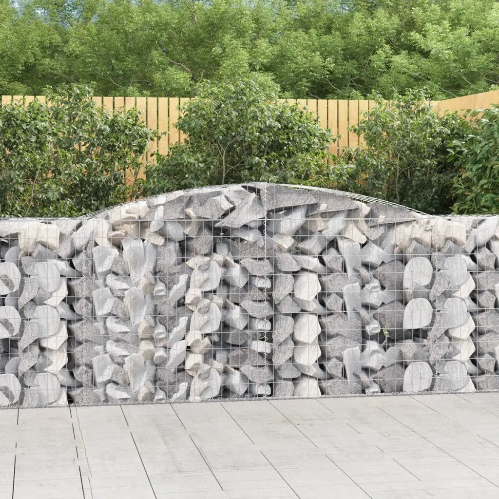 Cesti Gabbioni ad Arco 4 pz 400x50x100/120 cm Ferro Zincatocod mxl 124109