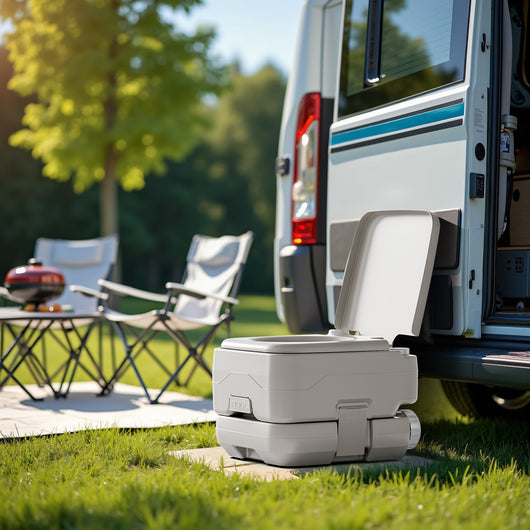 Wc portatile 10 l, wc da campeggio portatile con pompa manuale, bagno chimico per camper facile da pulire