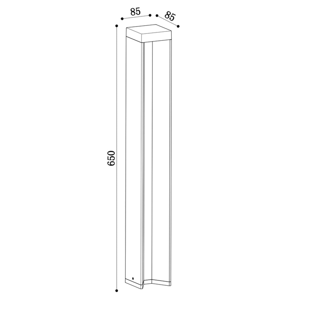 Lampione Per Esterno Moderno Alluminio Grigio Luce Led 9W Ip54