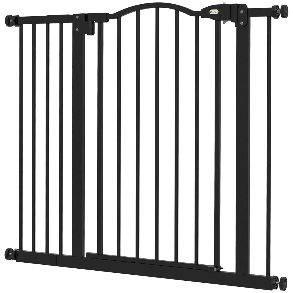 Cancelletto di Sicurezza per Cani 74-94 cm ¨C Xylo ¨C Montaggio a Pressione Doppio Blocco Nero