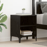 Comodino Rovere Nero 40x30x50 cm Legno ingegnerizzato