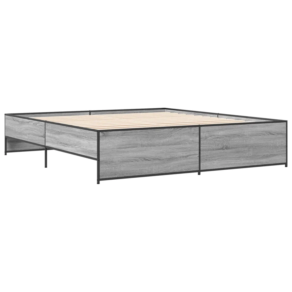 Giroletto Grigio Sonoma 200x200 cm in Legno Multistrato Metallo 3279870