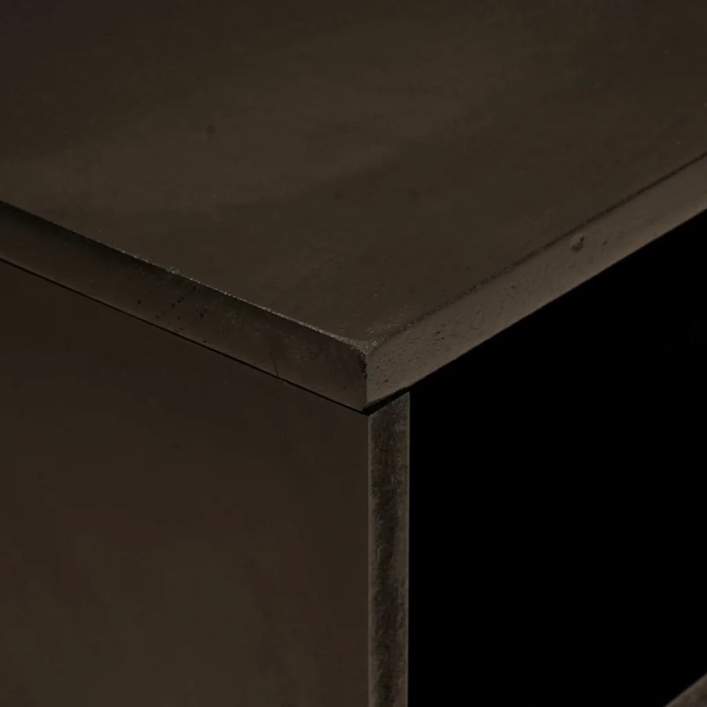 Mobile TV-Credenza per TV-Console TV Nero e Oro 80 x 33 x 46 cm Legno multistrato 142952