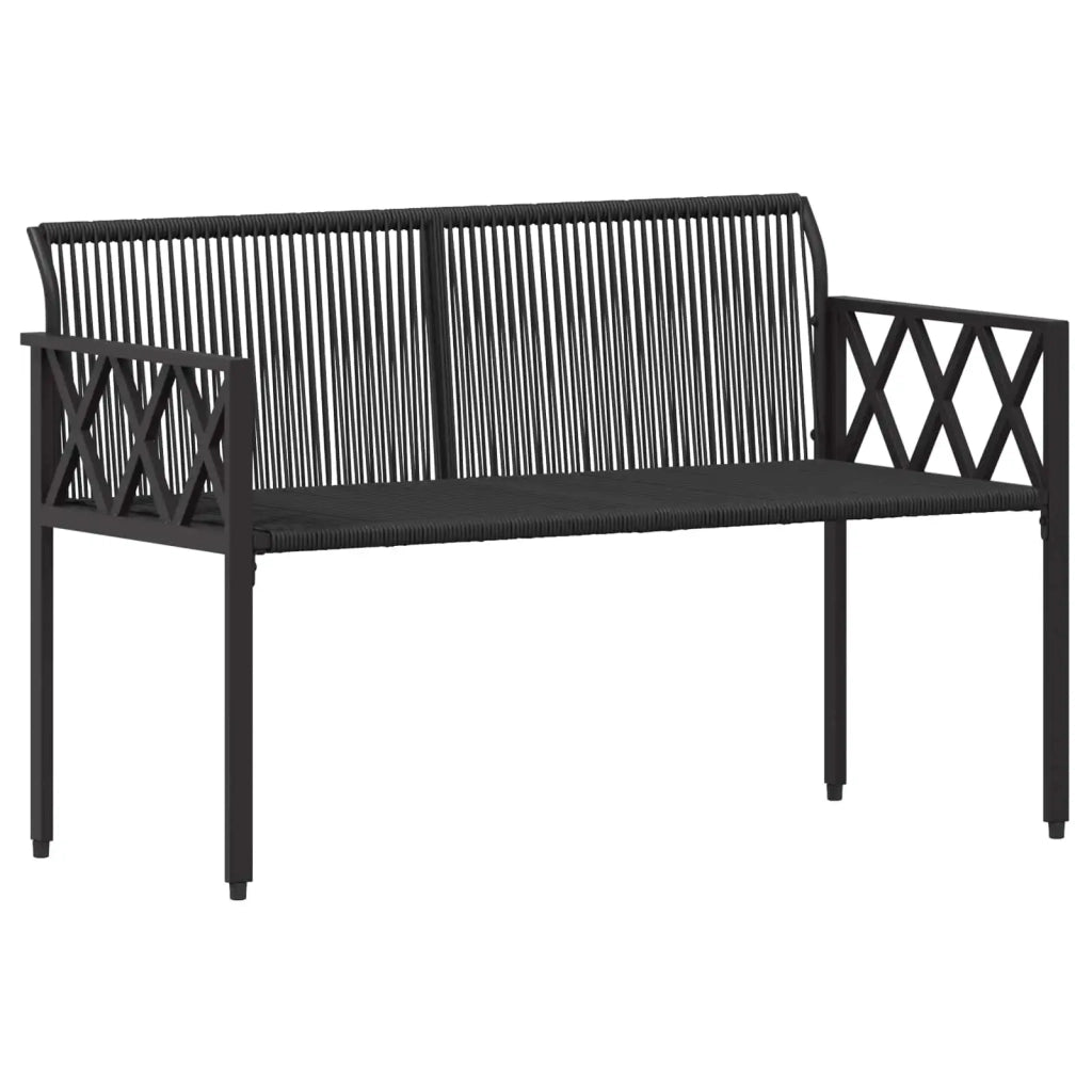 Set Mobili da Esterno 4 pcs Nero e Bianco Crema polyrattan 42025342