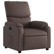 Poltrona | Sedia Relax Reclinabile Marrone in Similpelle