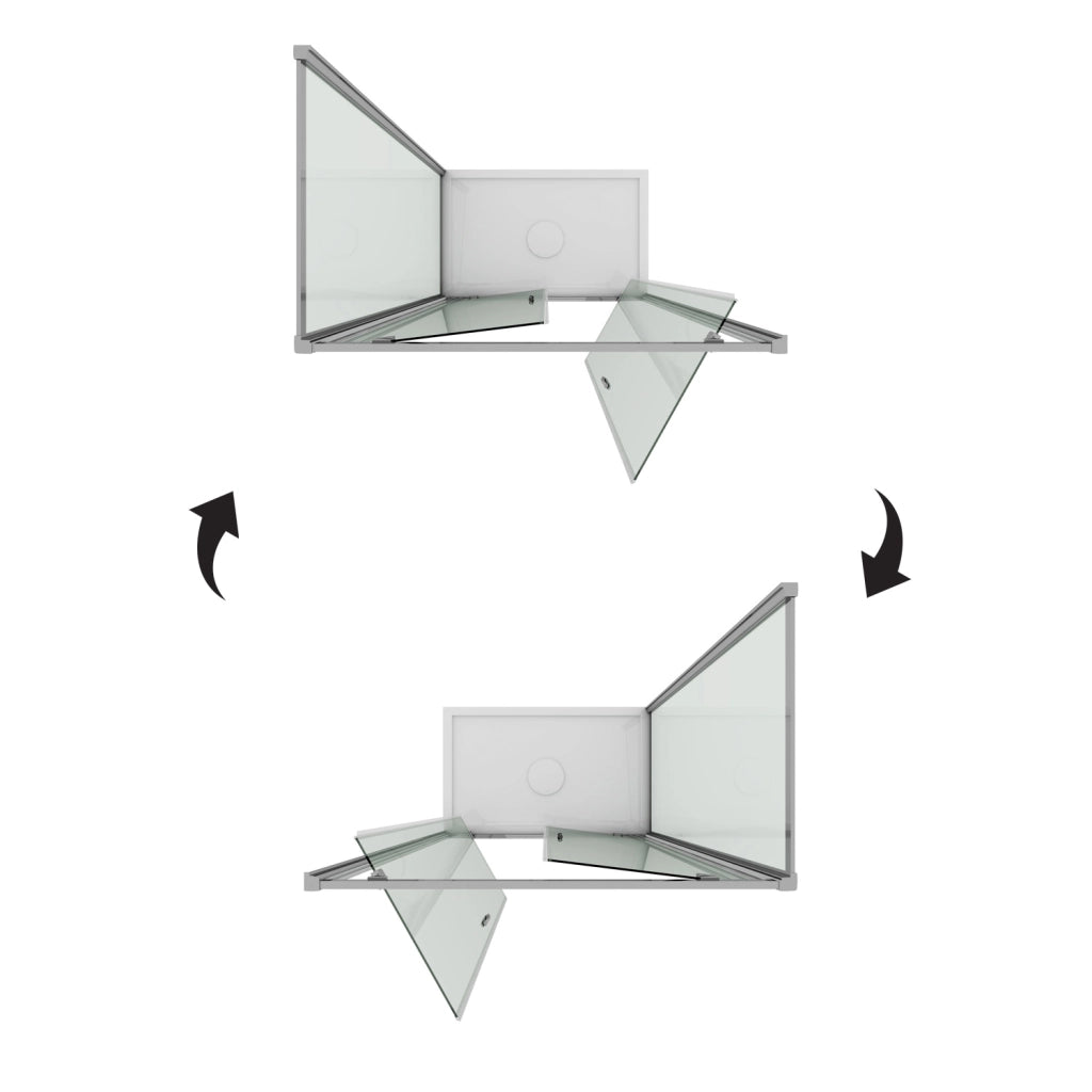 Box Doccia 70x130 AP. 130 CM H185 stampato C mod. Sintesi Duo 2 Ante