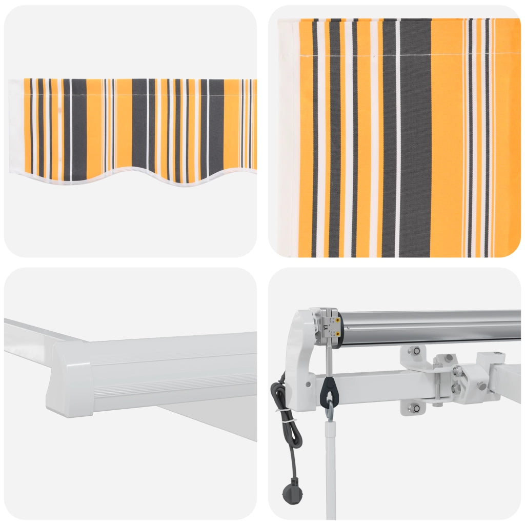 Tenda Retrattile Automatica Strisce Multicolore 450x300 cm