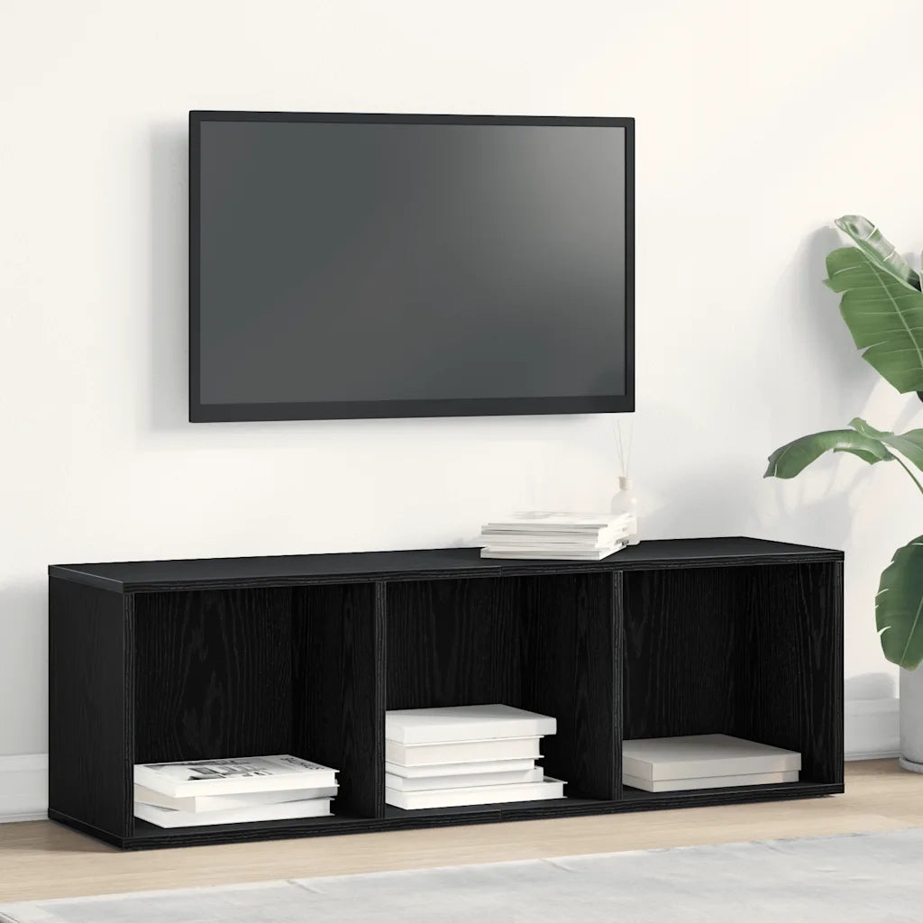 Libreria-Scaffale per Libri-Mobile di Stoccaggio Rovere Nero 36x30x114 cm in Legno Multistrato