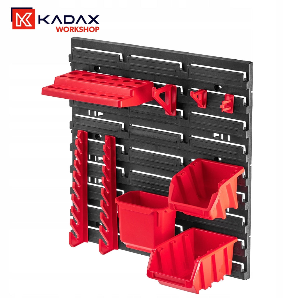 Set di 20 vassoi portaoggetti KADAX per officina, dimensioni 118x98 mm.