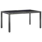 Set da Pranzo da Giardino 7 pz in Polyrattan Grigio 45993