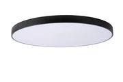 Plafoniera LED Lucide UNAR tonda nera 80cm 80W dimmerabile