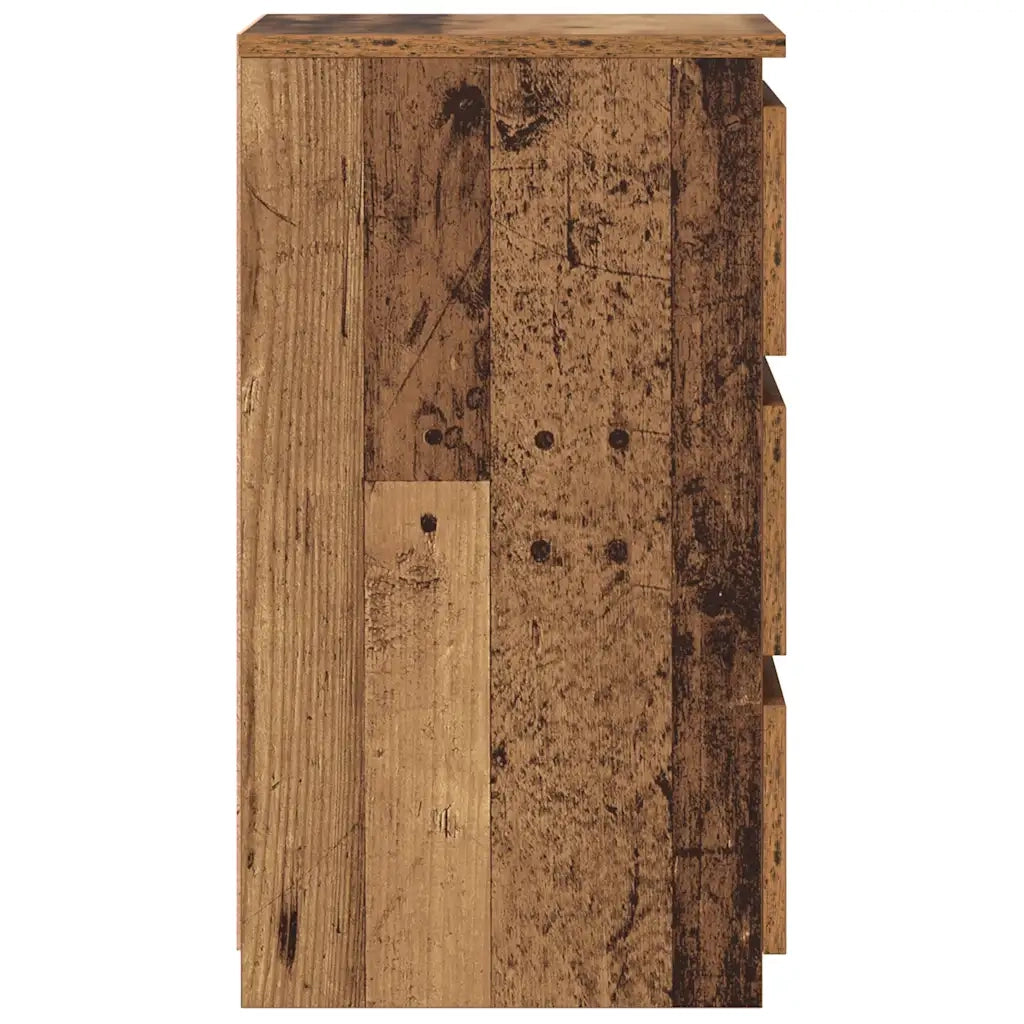 Comodini Legno Antico 2 pz 40x35x62,5 cm in Legno Multistrato 856523