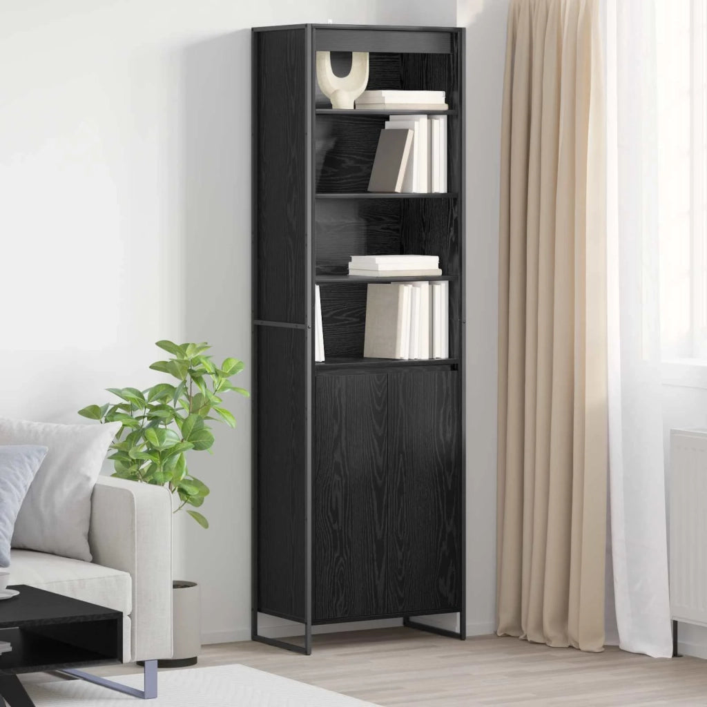 Armadi alti Rovere Nero 60 x 36 x 200 cm Legno multistrato