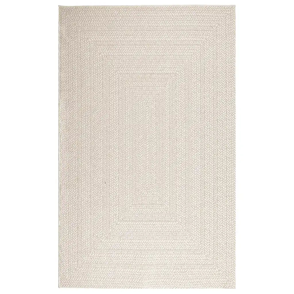 Tappeto ZIZUR Crema 160x230 cm Aspetto Iuta Interni ed Esterni