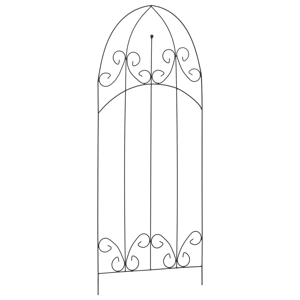 Supporti da Giardino per Piante 3 pz Neri 40x100 cm in Ferro