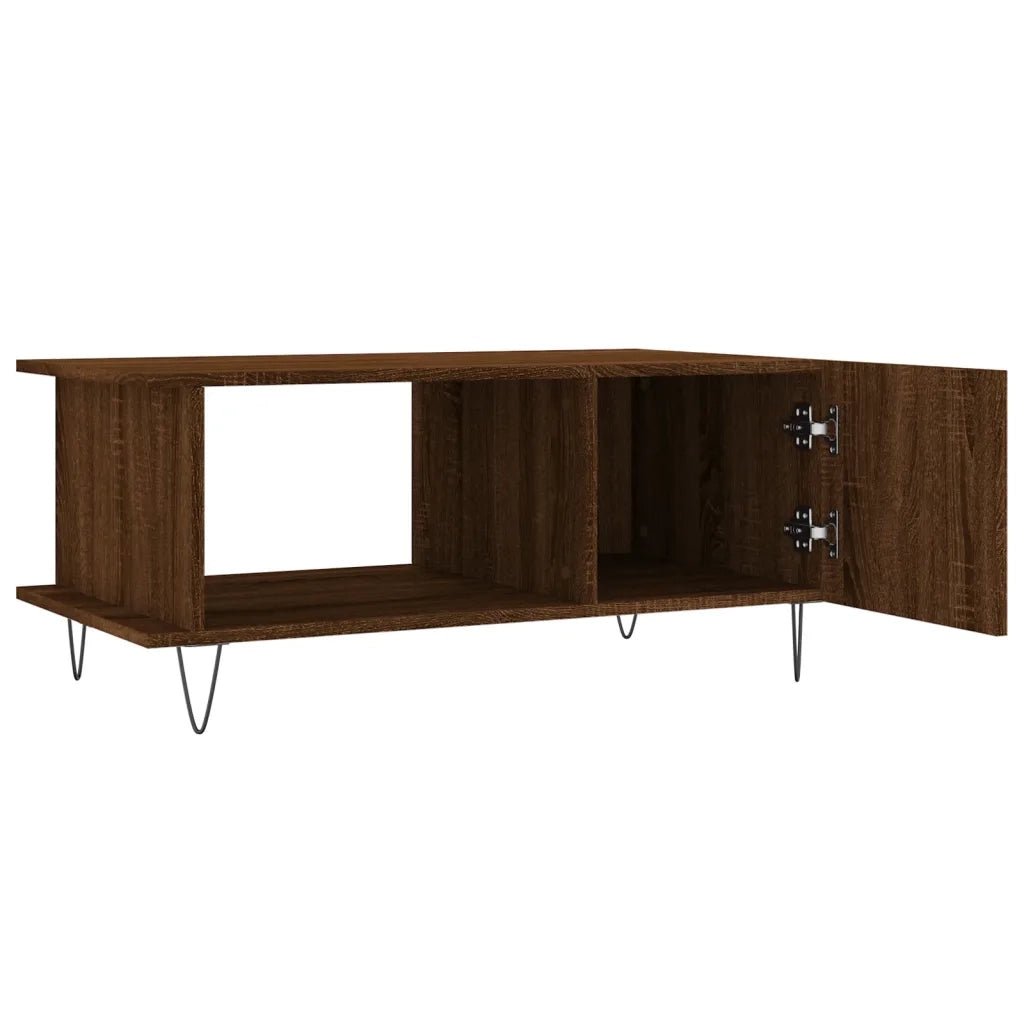 Tavolino da Salotto Rovere Marrone 90x50x40cm Legno Multistrato 829491